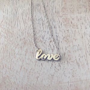 Jennifer Zeuner Cursive Love Necklace